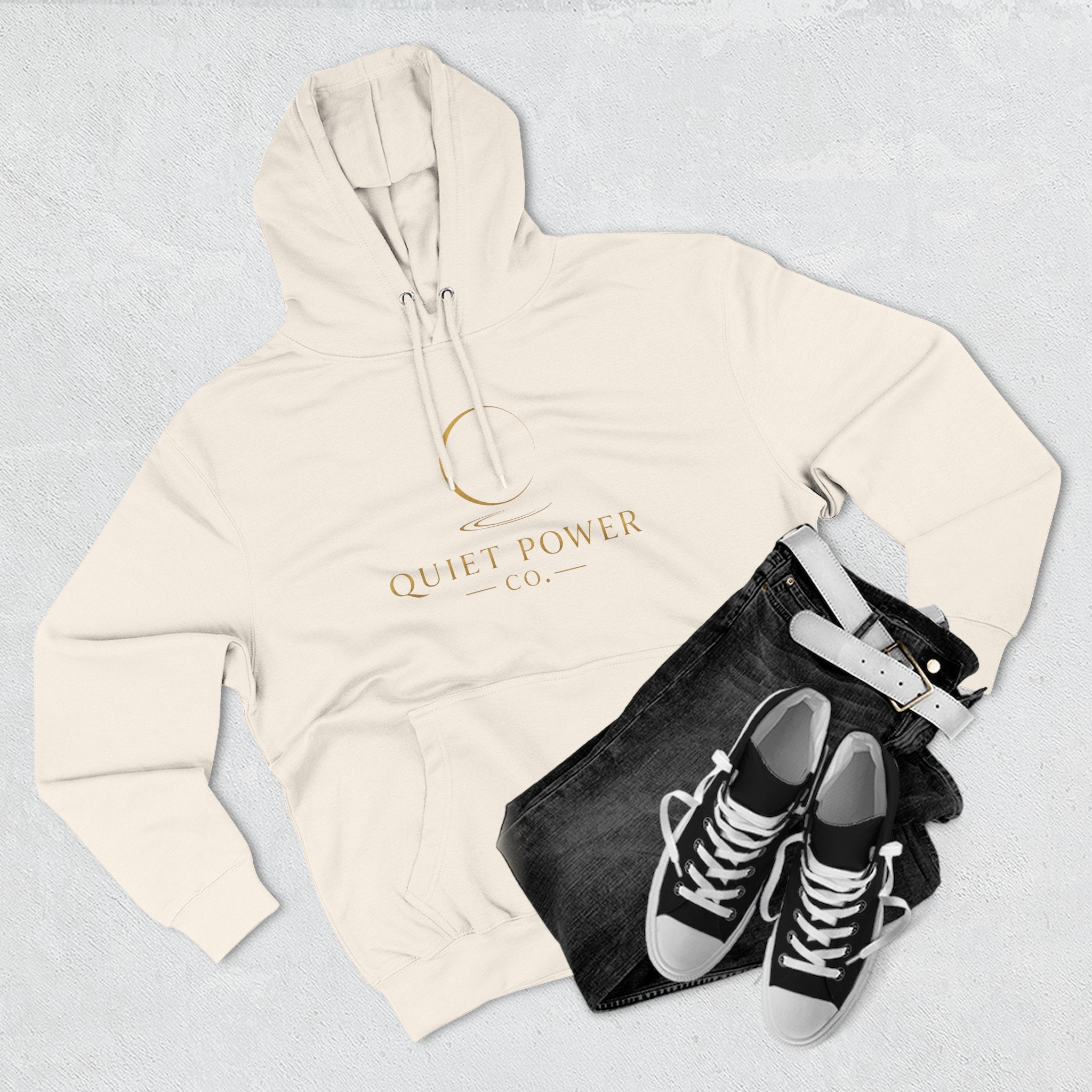 Quiet Power Hoodie — "Quiet Moves. Loud Dreams." Fleece Pullover