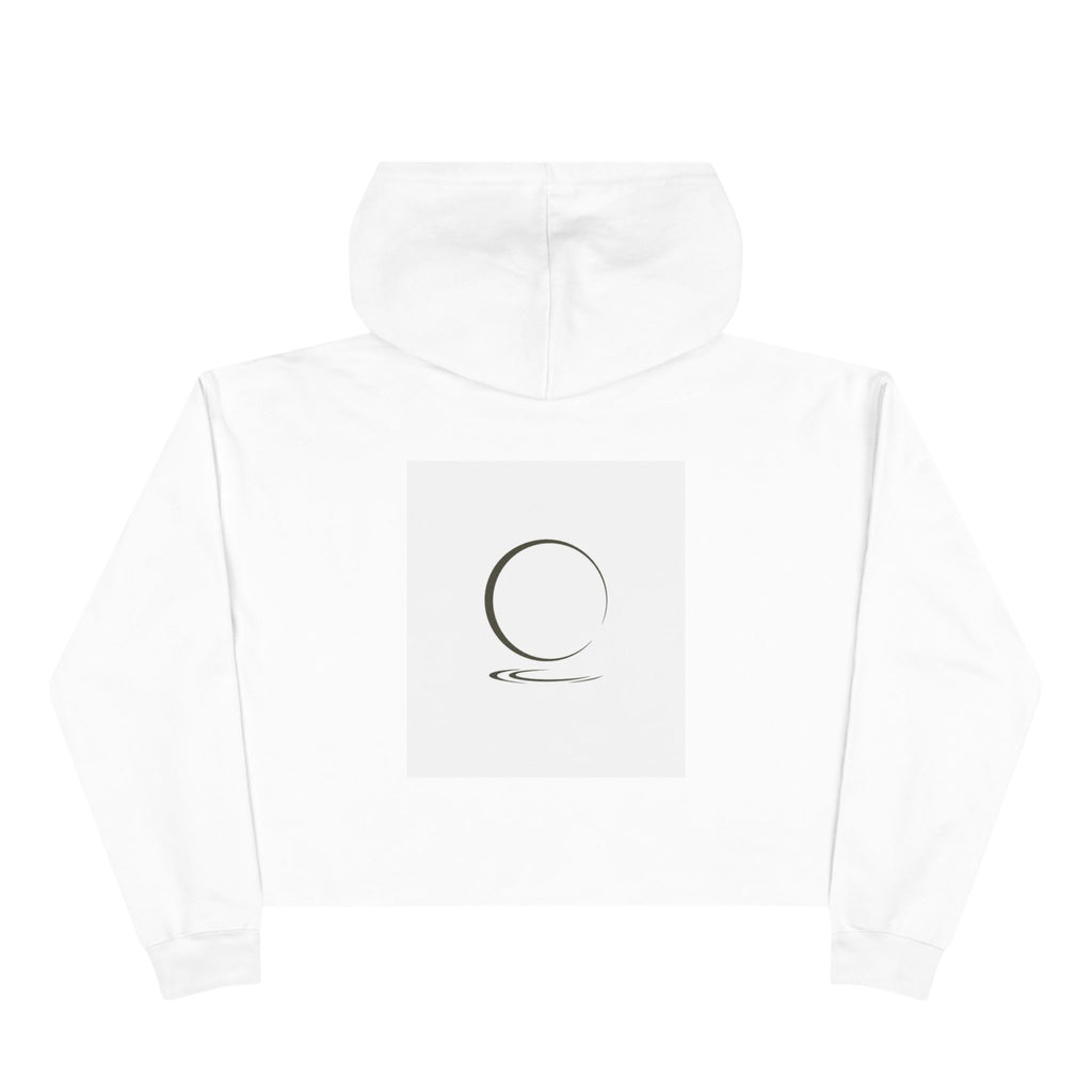 Quiet Power Crop Hoodie — Minimalist Logo Cropped Hoodie