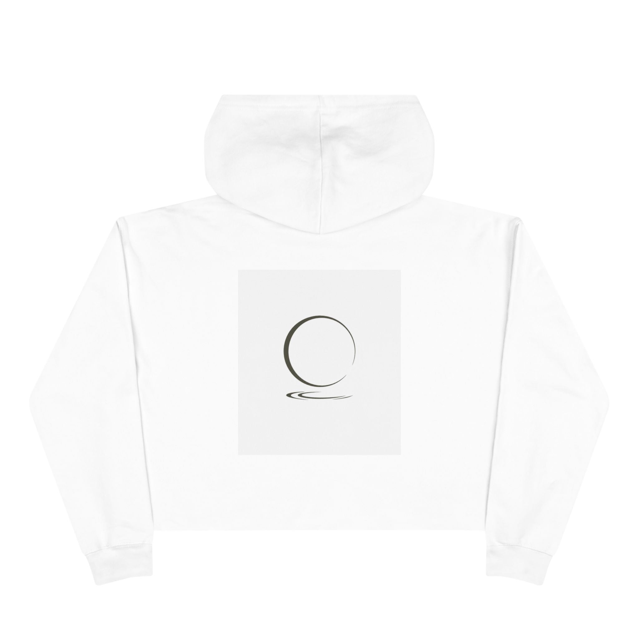 Quiet Power Crop Hoodie — Minimalist Logo Cropped Hoodie