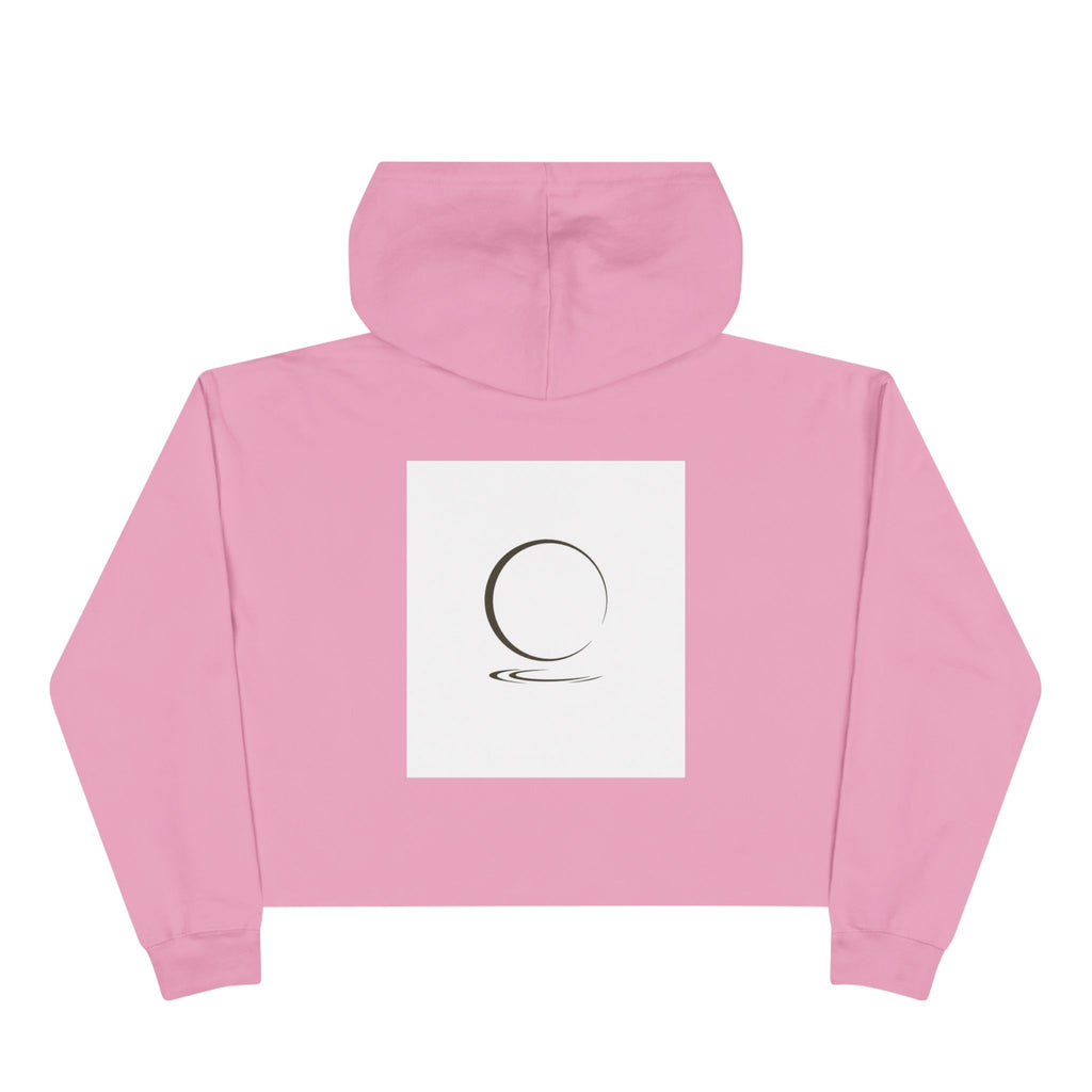 Quiet Power Crop Hoodie — Minimalist Logo Cropped Hoodie