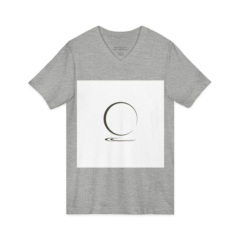 Quiet Strength V-Neck Tee — "Quiet Does Not Mean Weak." Minimalist Zen Design