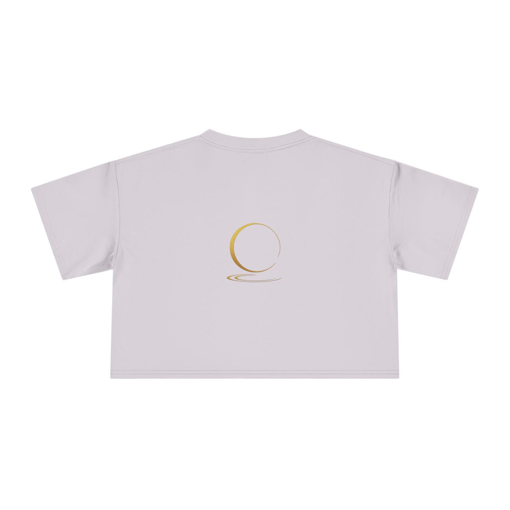 Quiet Power Co. Women's Cropped Tee — Minimalist Gold Logo Crop Top