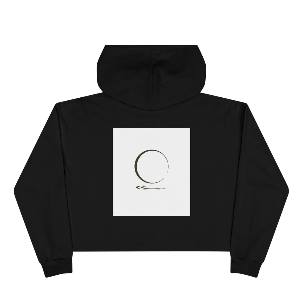 Quiet Power Crop Hoodie — Minimalist Logo Cropped Hoodie