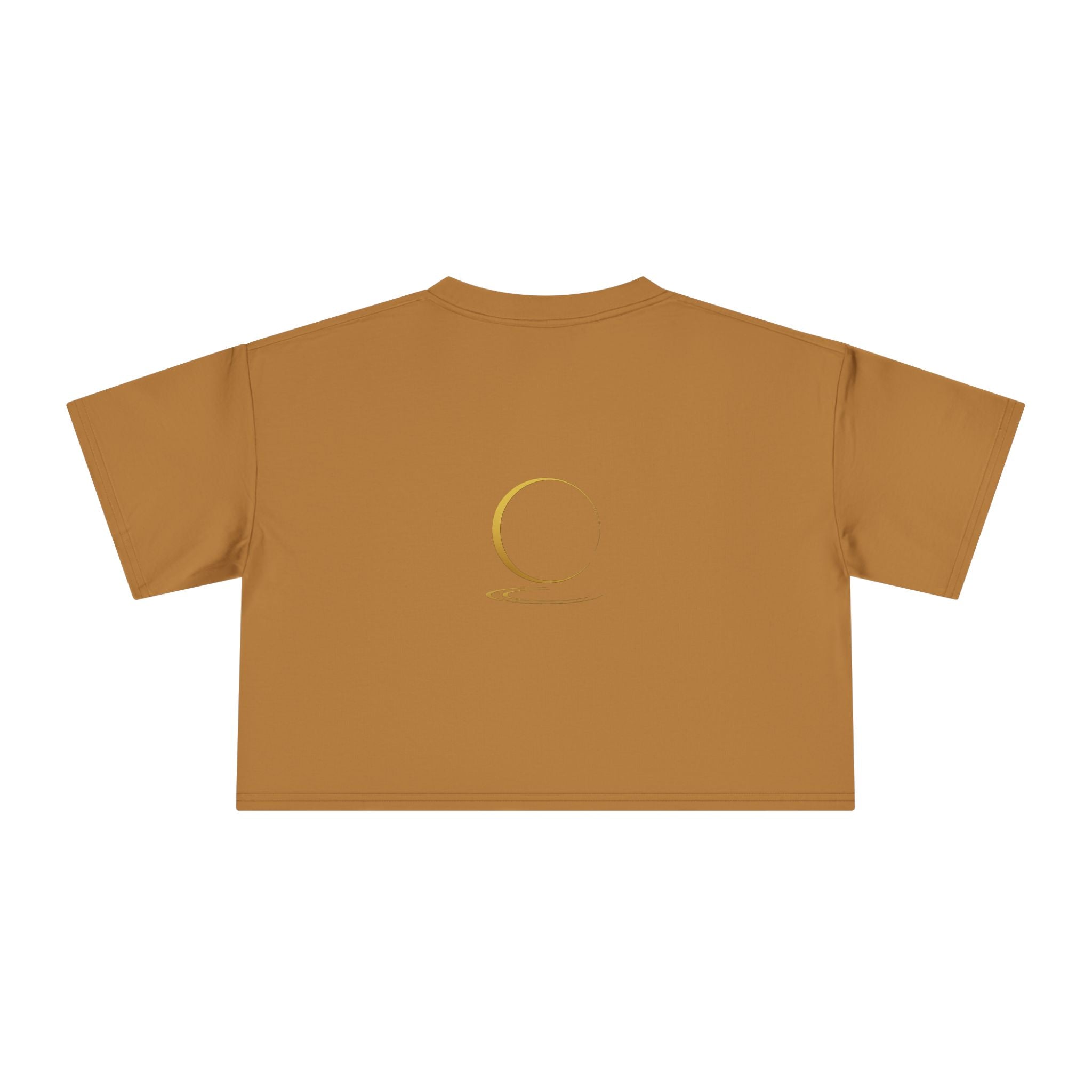 Quiet Power Co. Women's Cropped Tee — Minimalist Gold Logo Crop Top
