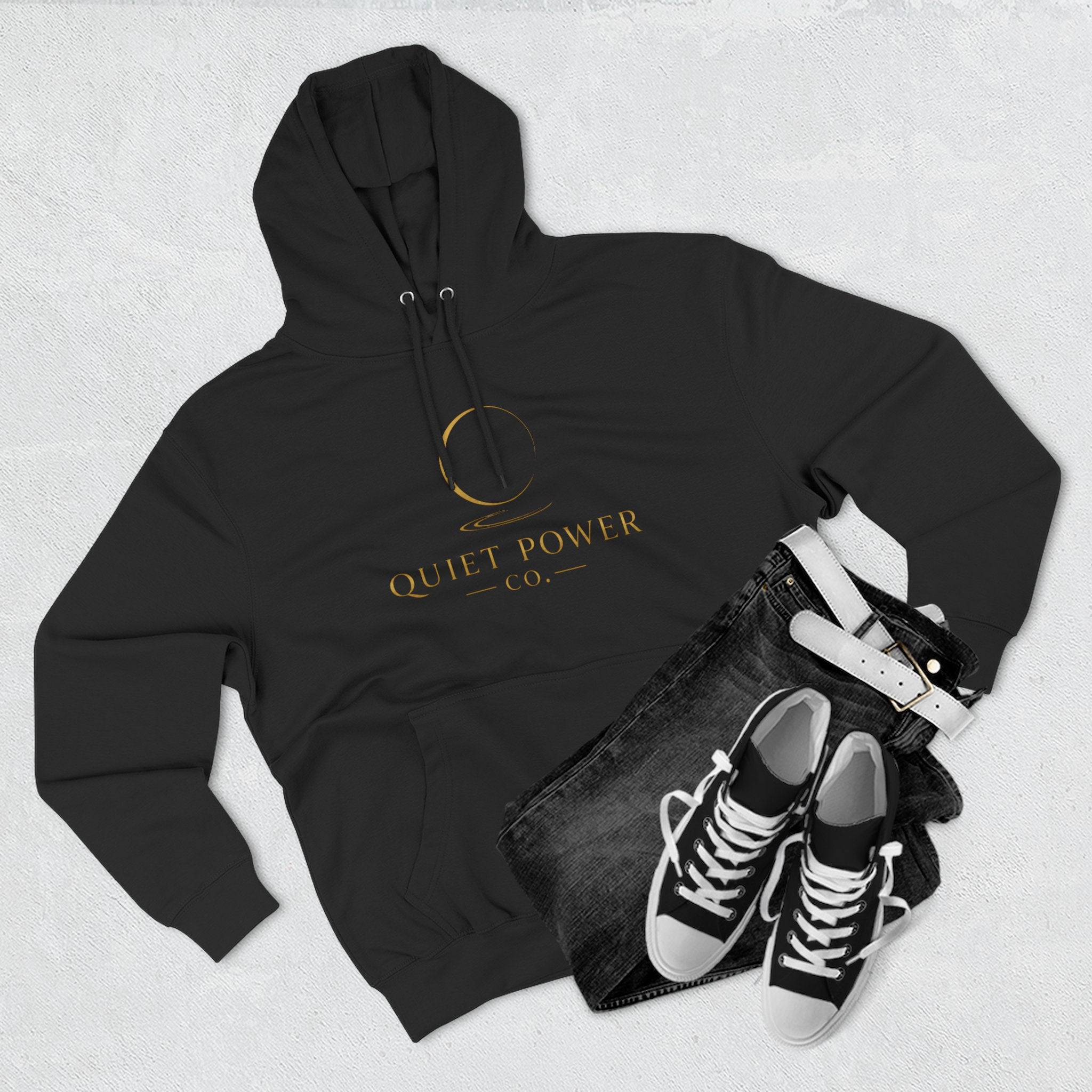 Quiet Power Hoodie — "Quiet Moves. Loud Dreams." Fleece Pullover