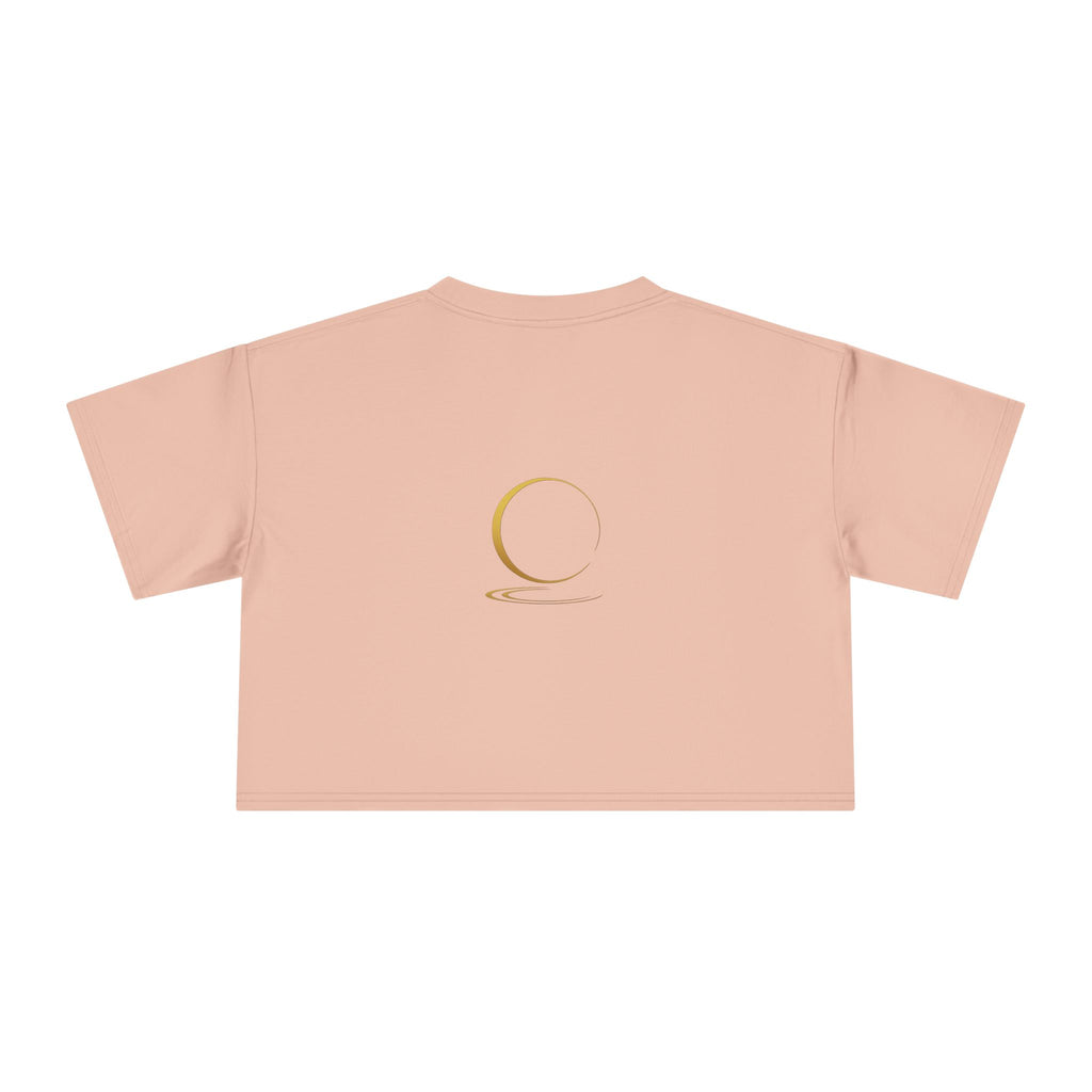 Quiet Power Co. Women's Cropped Tee — Minimalist Gold Logo Crop Top