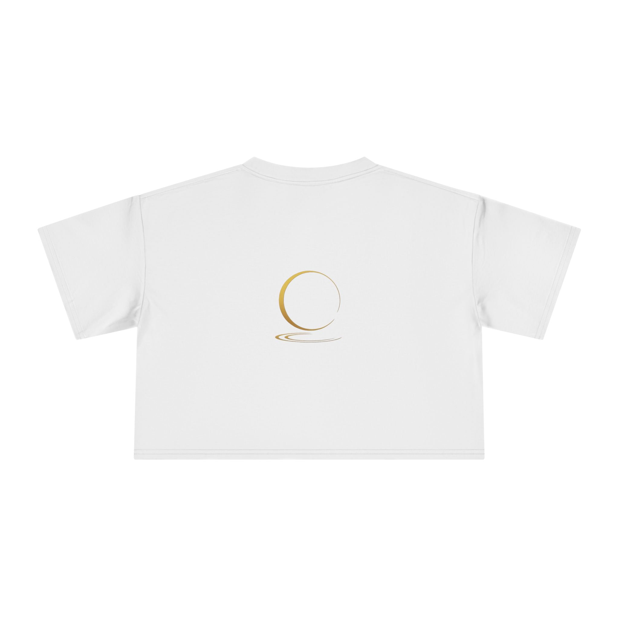 Quiet Power Co. Women's Cropped Tee — Minimalist Gold Logo Crop Top