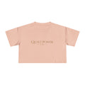 Quiet Power Co. Women's Cropped Tee — Minimalist Gold Logo Crop Top