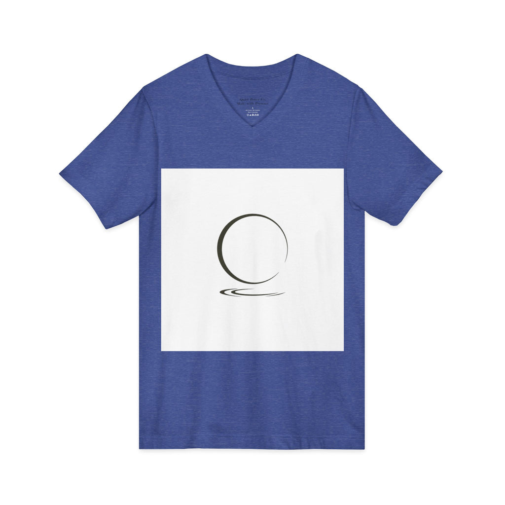Quiet Strength V-Neck Tee — "Quiet Does Not Mean Weak." Minimalist Zen Design