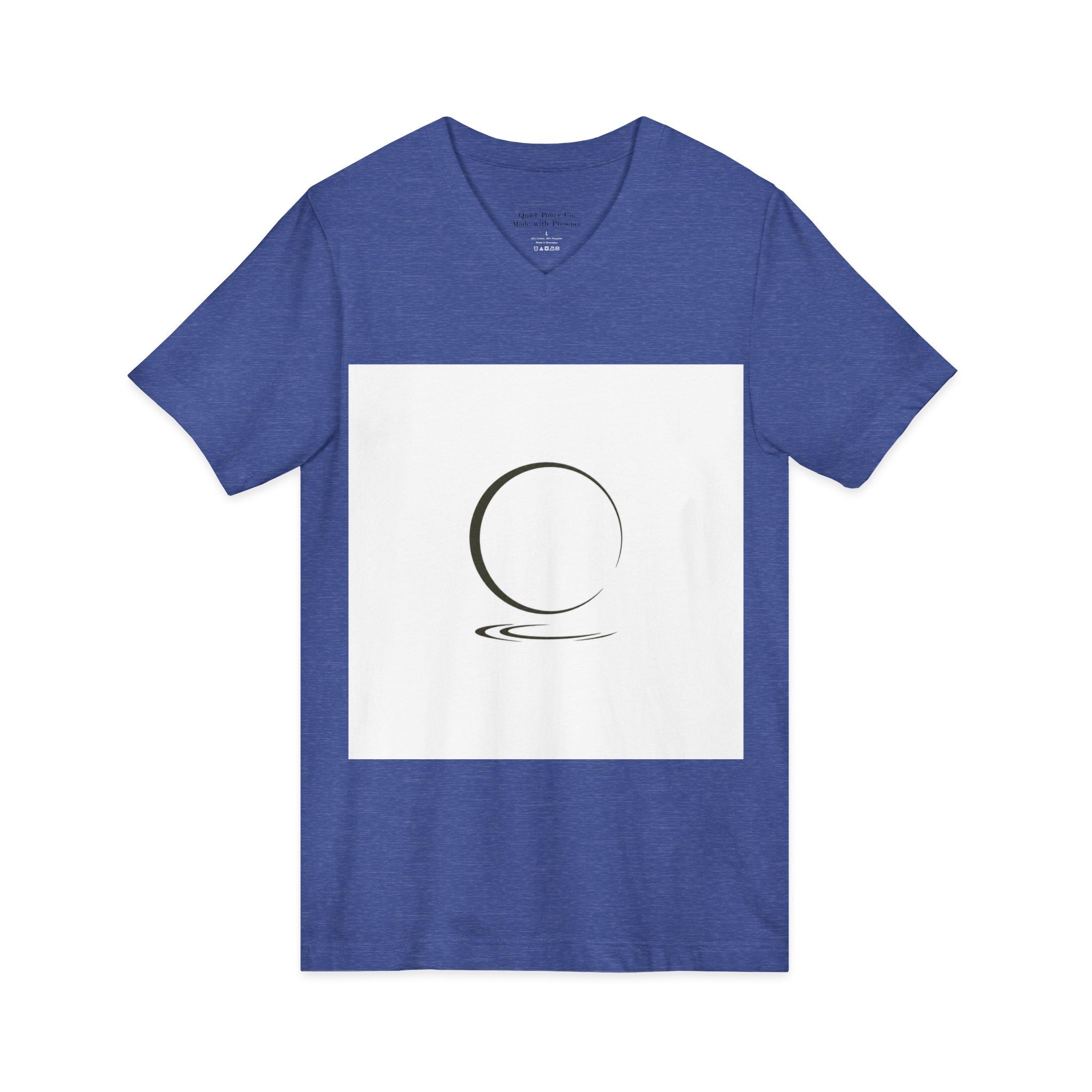 Quiet Strength V-Neck Tee — "Quiet Does Not Mean Weak." Minimalist Zen Design