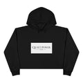 Quiet Power Crop Hoodie — Minimalist Logo Cropped Hoodie