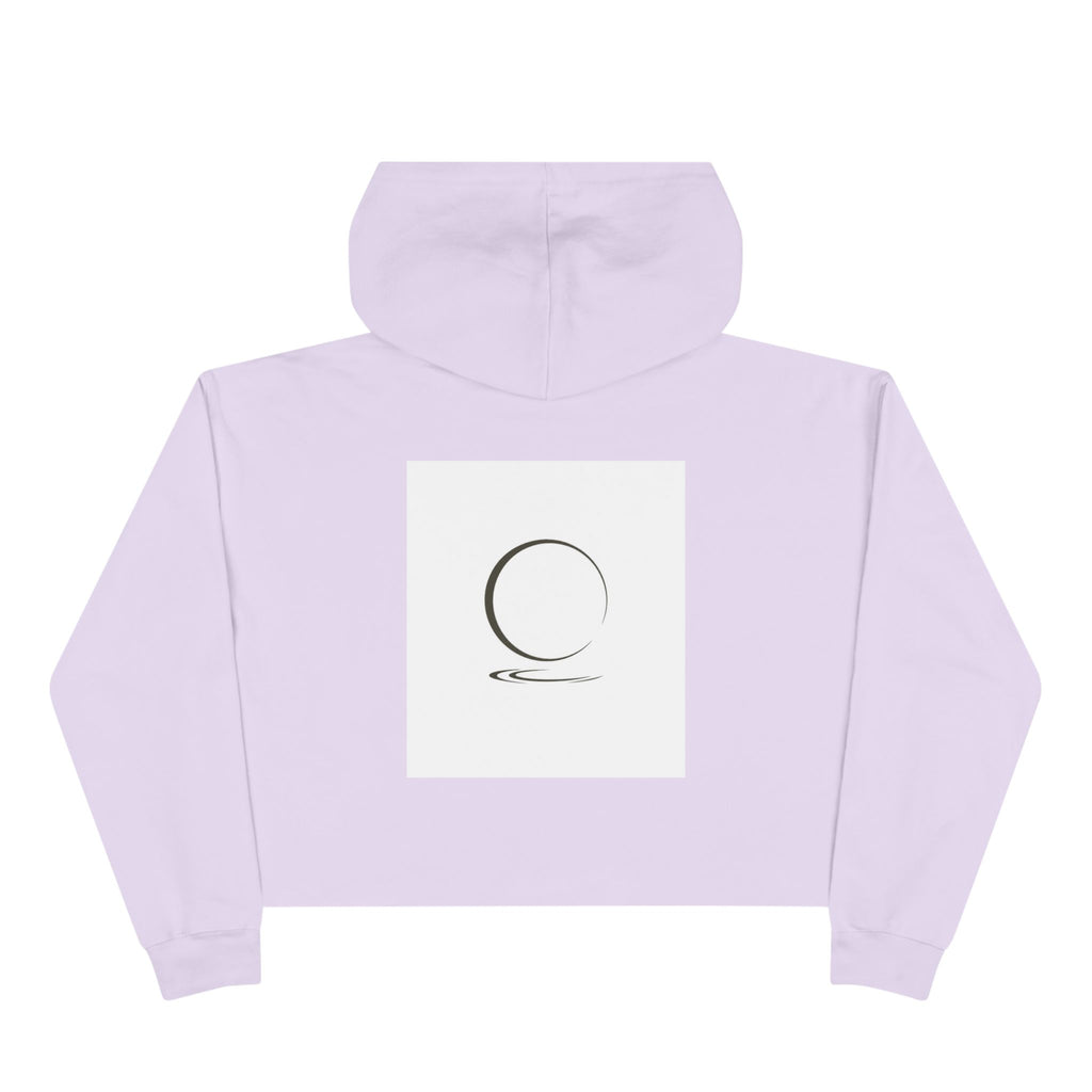 Quiet Power Crop Hoodie — Minimalist Logo Cropped Hoodie